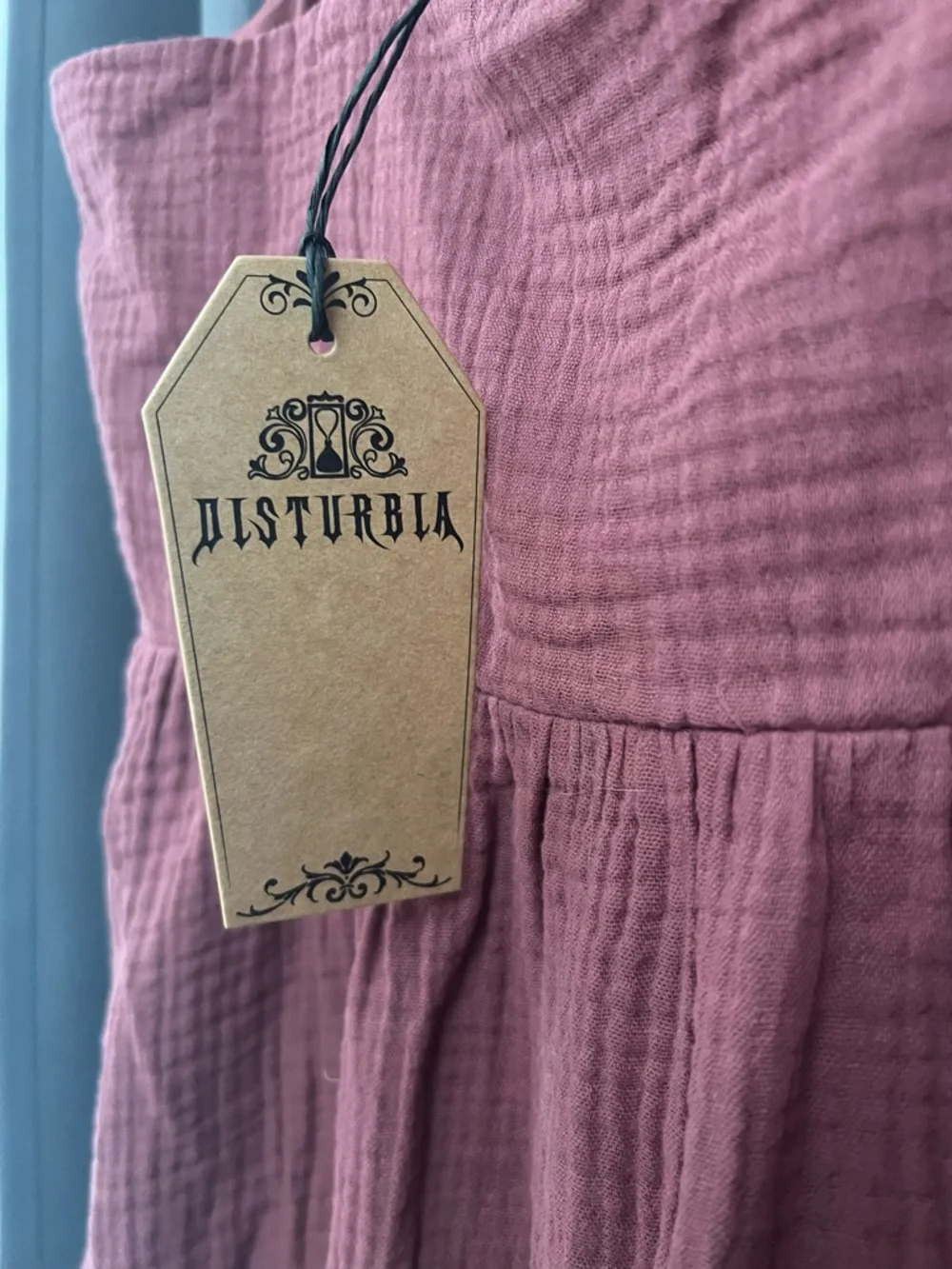 Disturbia Dusty Rose Button-Front Embroidered Maxi Dress - Picture 4 of 7